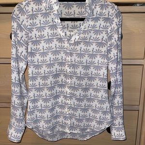 Peacock print portofino slim fit shirt